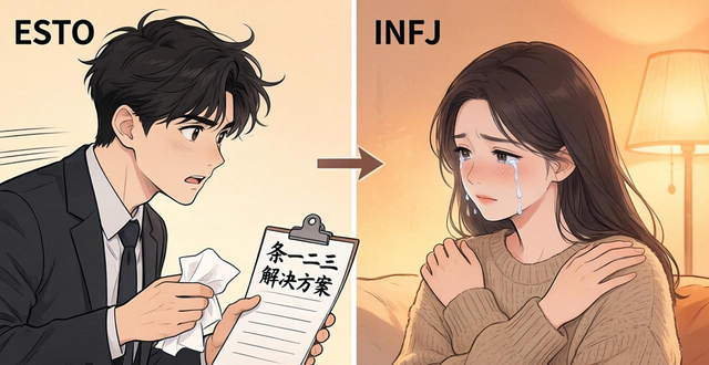 estj infj区别 ESTJ和INFJ有啥区别？一个风风火火，一个文艺敏感