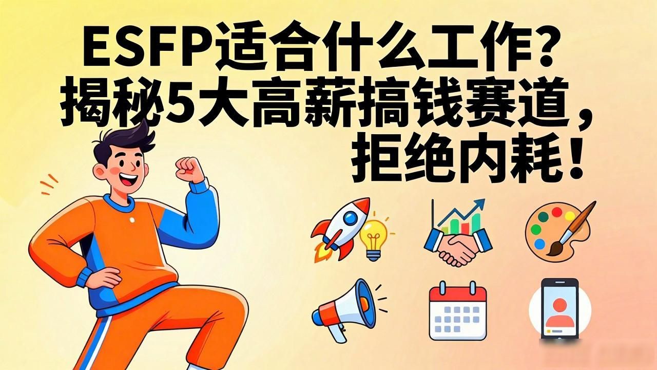 ESFP适合什么工作？揭秘这5大高薪搞钱赛道，拒绝内耗！