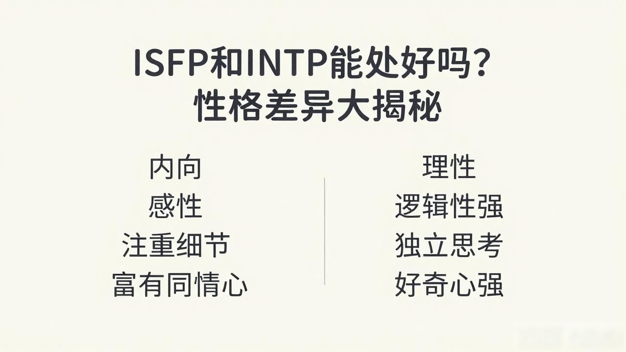 isfp and intp ISFP和INTP能处好吗？性格差异大揭秘